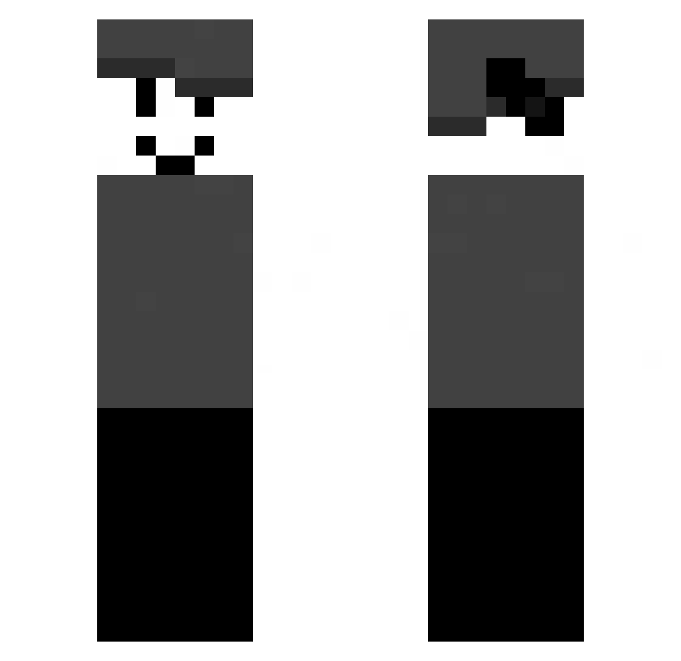 Wholesalers Minecraft skin, front and back view