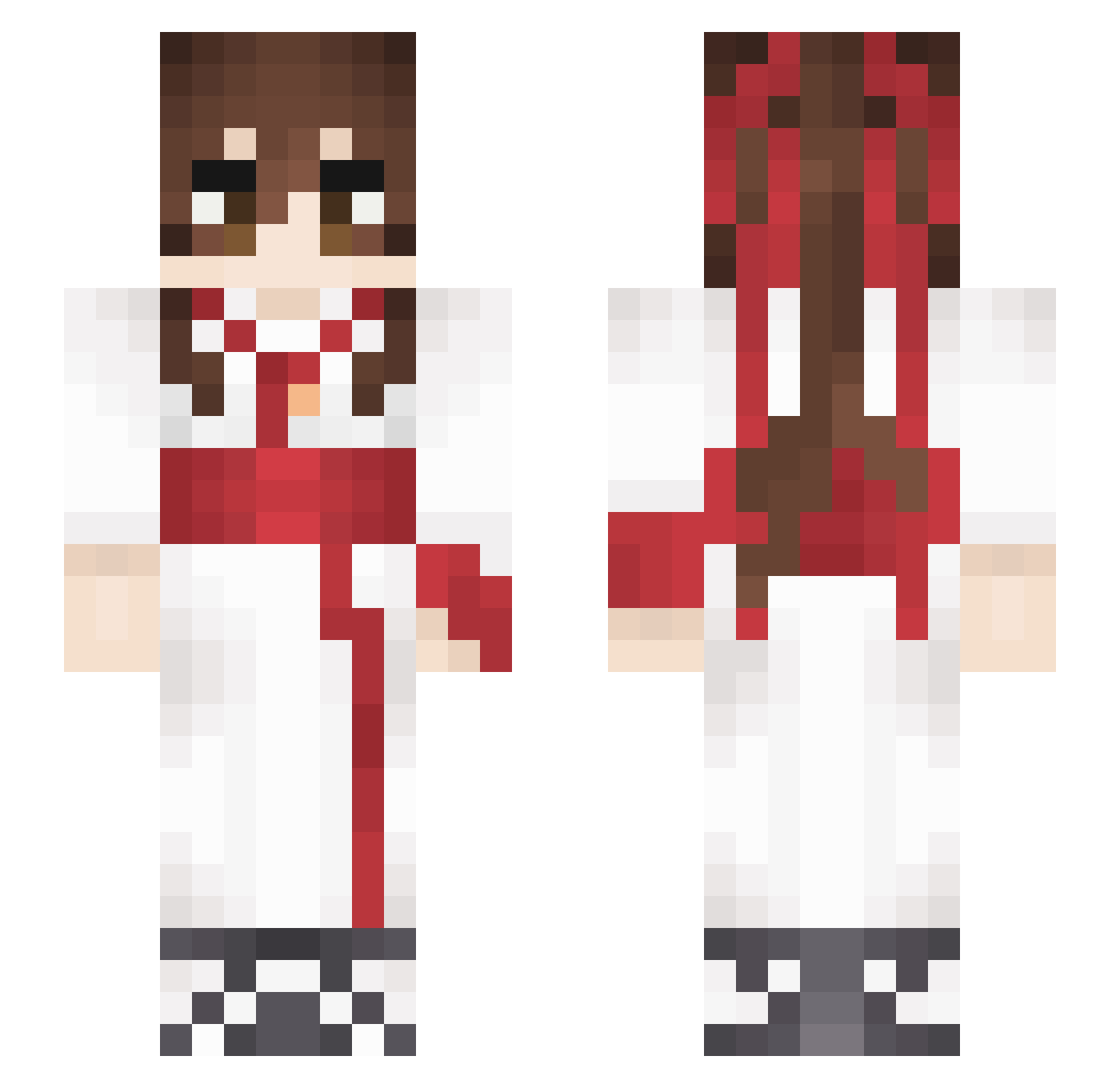 Super_Axolotl_ Minecraft skin, front and back view