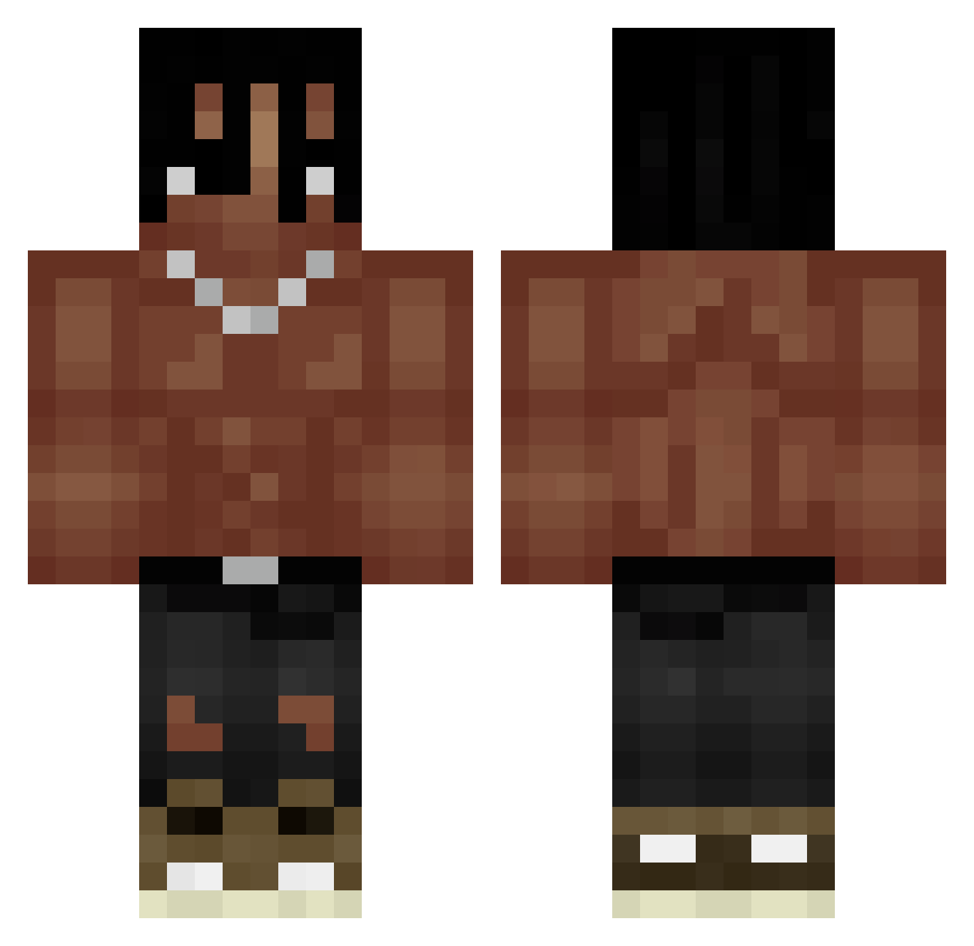 EnzoLegend Minecraft skin, front and back view