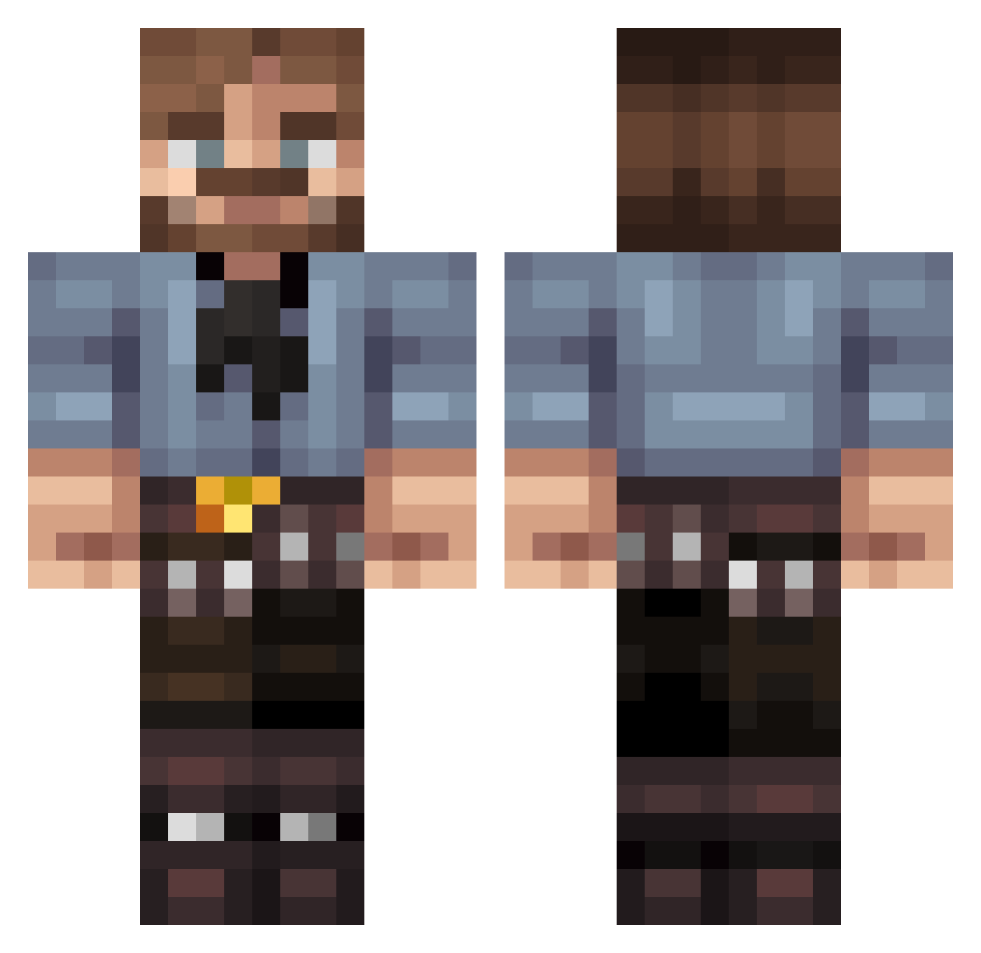 KeinAxee Minecraft skin, front and back view