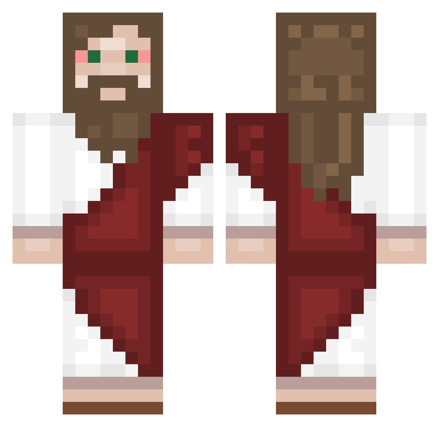 Lachesis Minecraft skin, front and back view