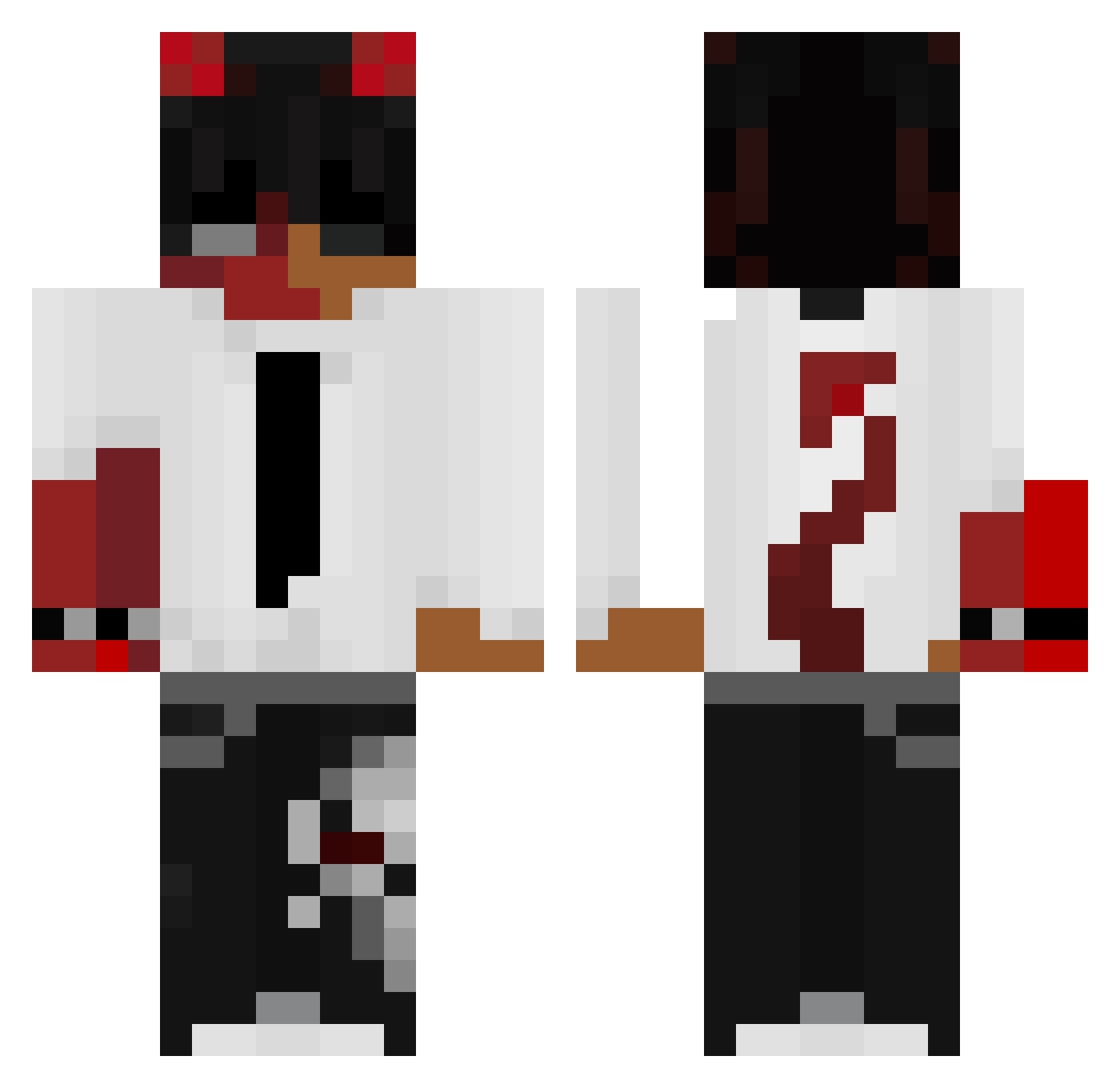 Teallamp1877 Minecraft skin, front and back view