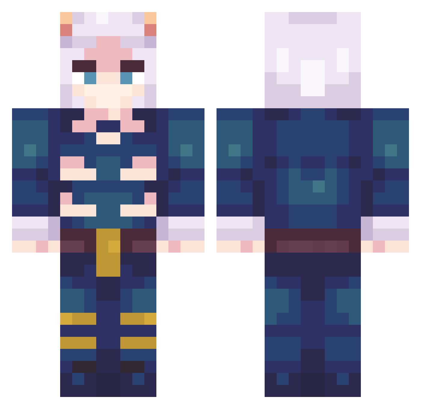 MKC5621 Minecraft skin, front and back view