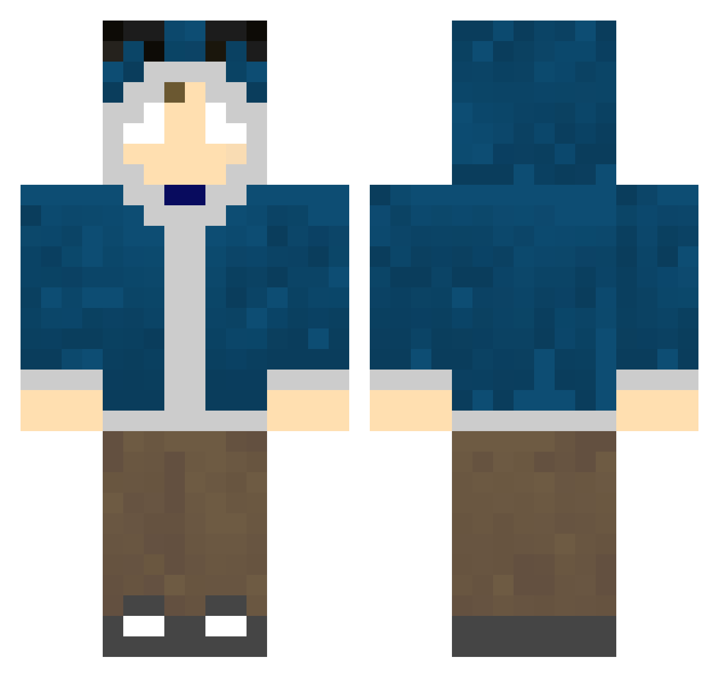 ZERU114 Minecraft skin, front and back view
