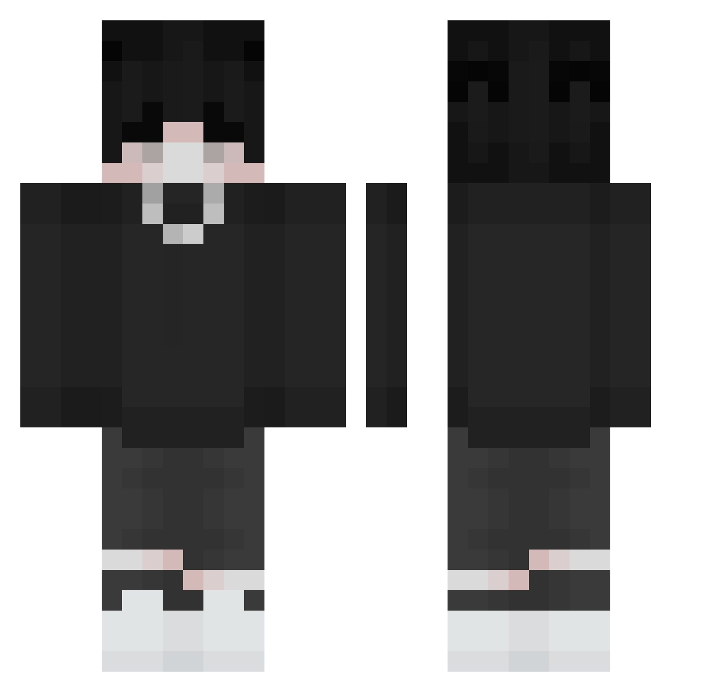 WojtusTNT Minecraft skin, front and back view