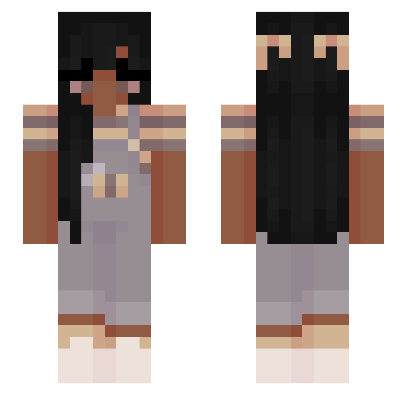 voiidkale Minecraft skin, front and back view