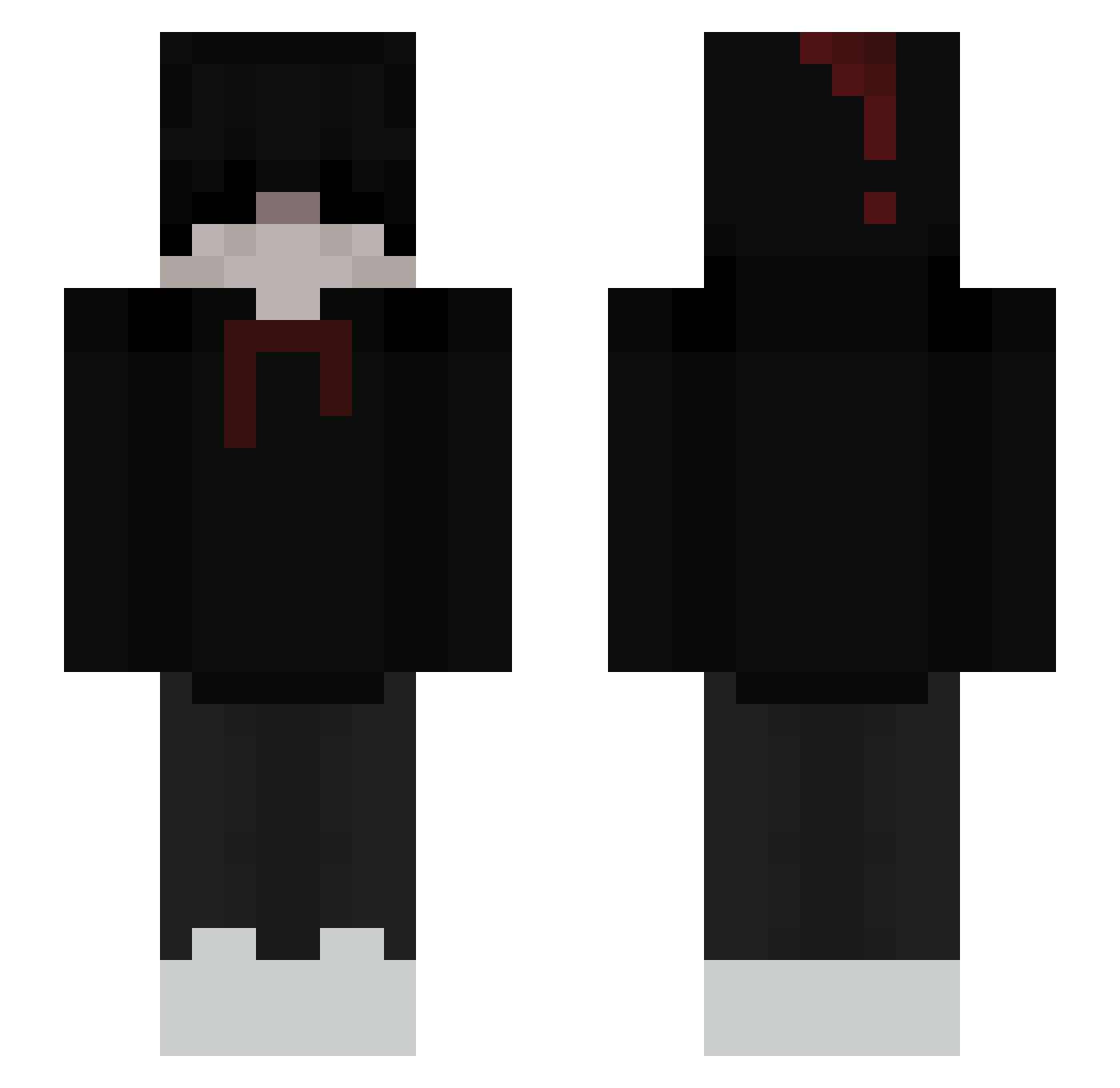 YisusSV Minecraft skin, front and back view