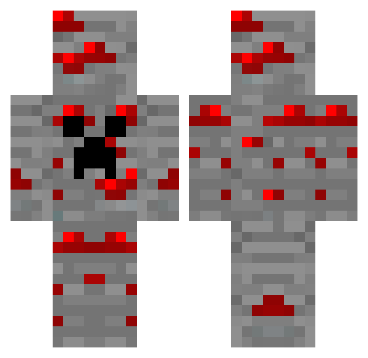 Demeanor Minecraft skin, front and back view