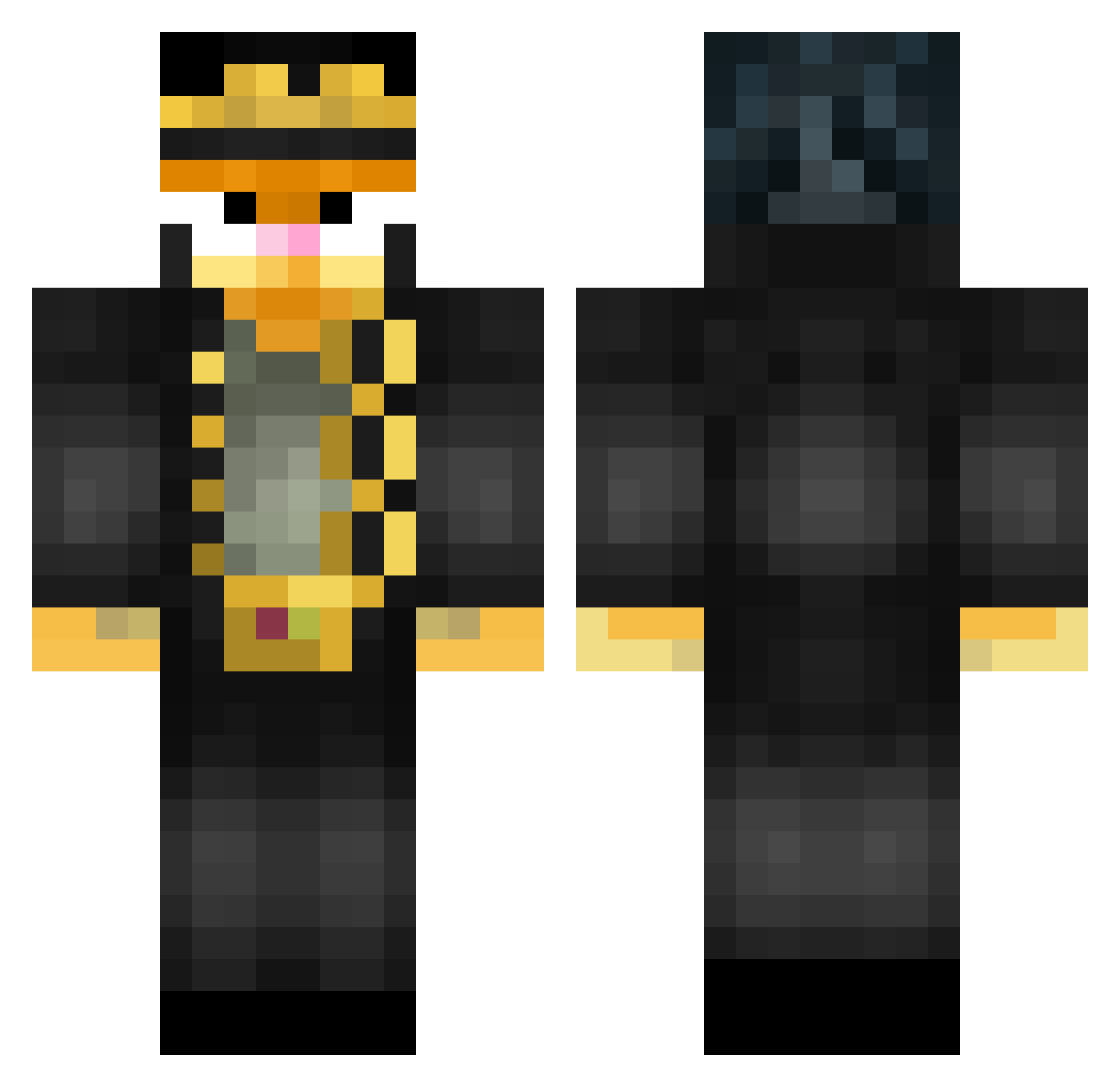 mystic_froggy Minecraft skin, front and back view