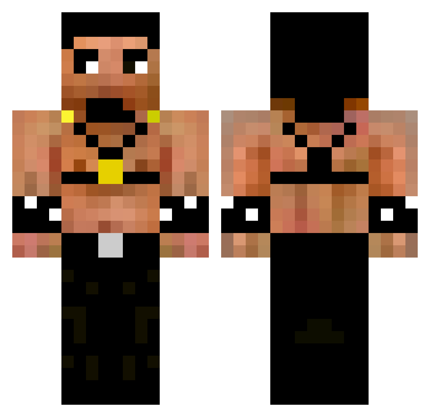 macusd Minecraft skin, front and back view