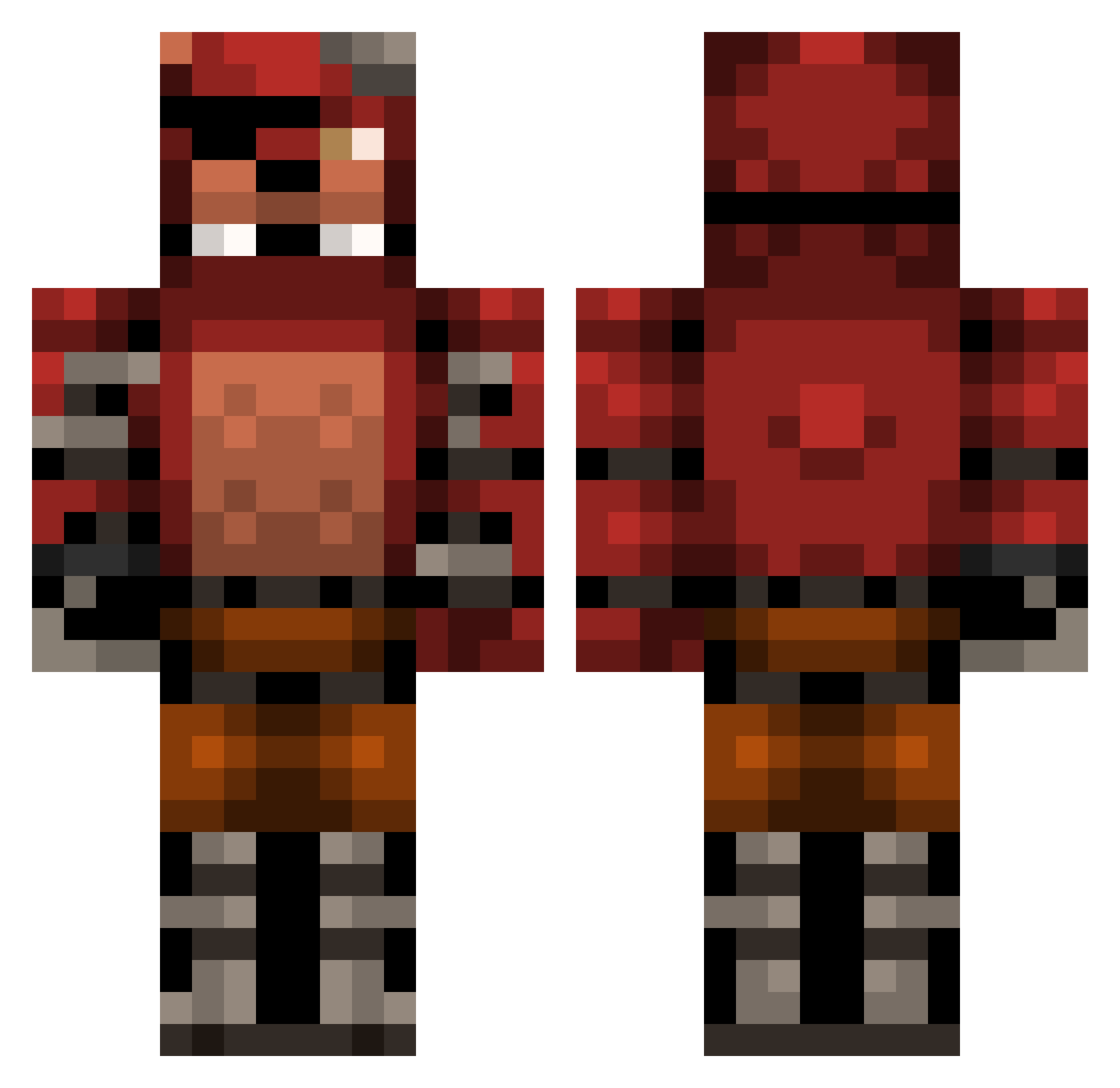 MunchLadd Minecraft skin, front and back view