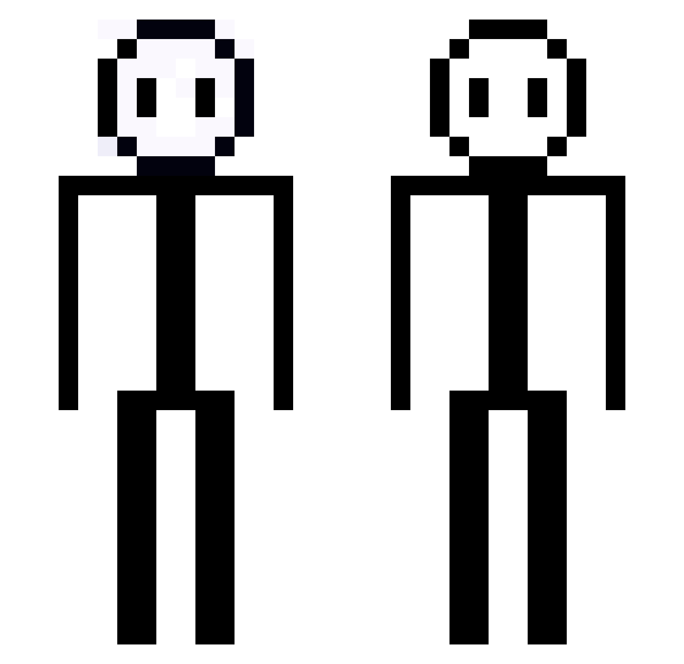 Knofi7 Minecraft skin, front and back view