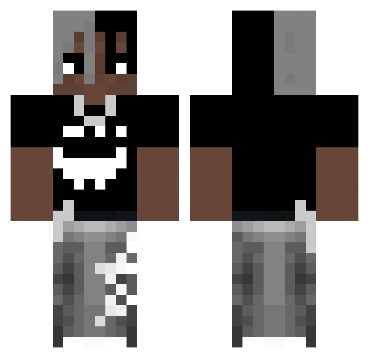 Valentijn0492 Minecraft skin, front and back view