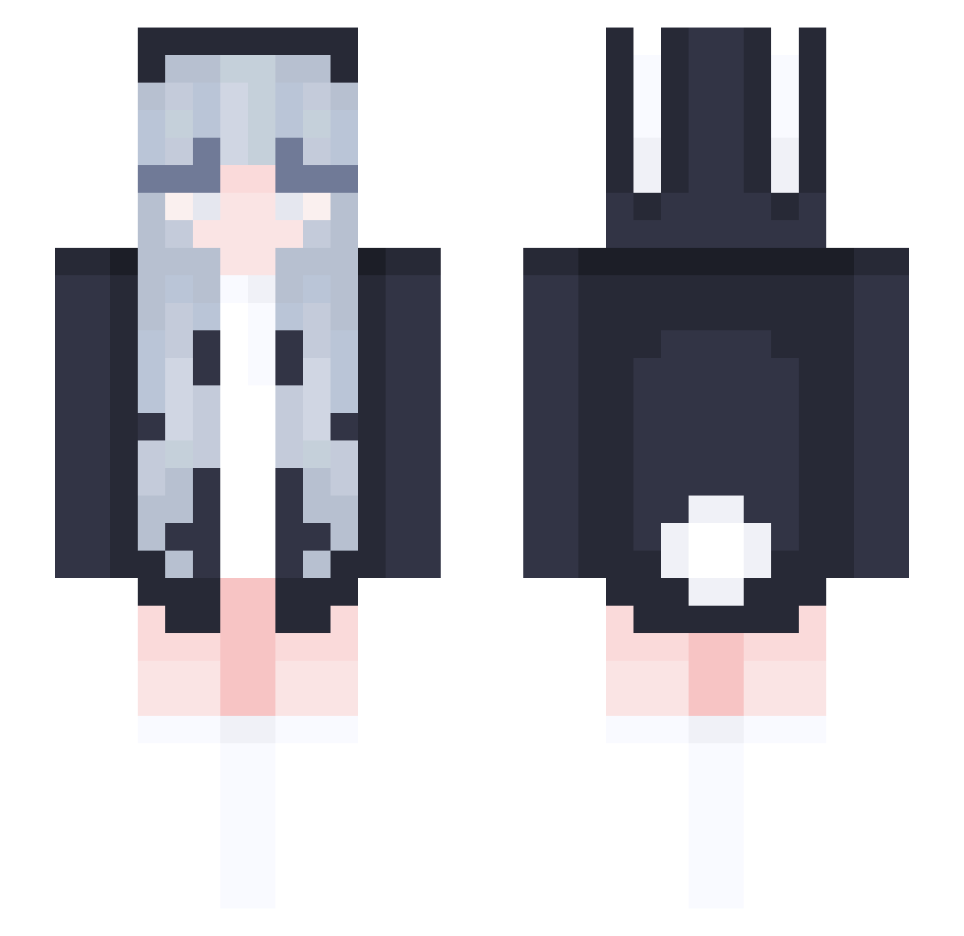 SagaViola Minecraft skin, front and back view