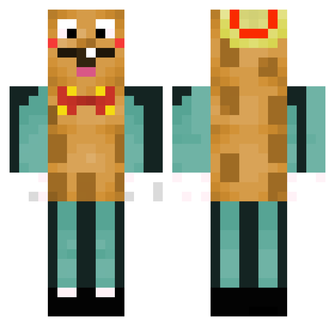 Fatal_Arrow Minecraft skin, front and back view