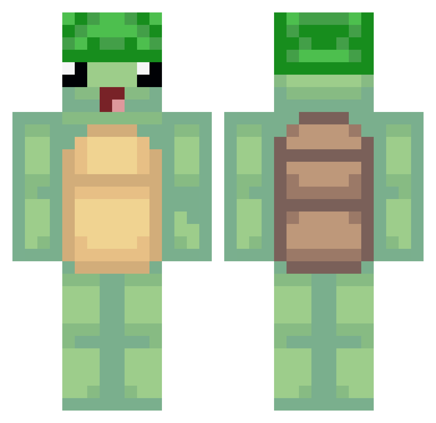 kwhitt10 Minecraft skin, front and back view