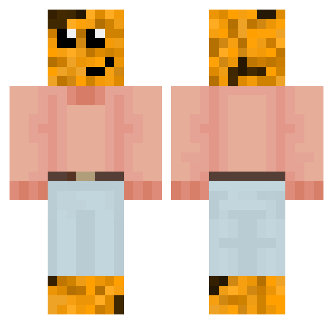 ACookieLegend37 Minecraft skin, front and back view