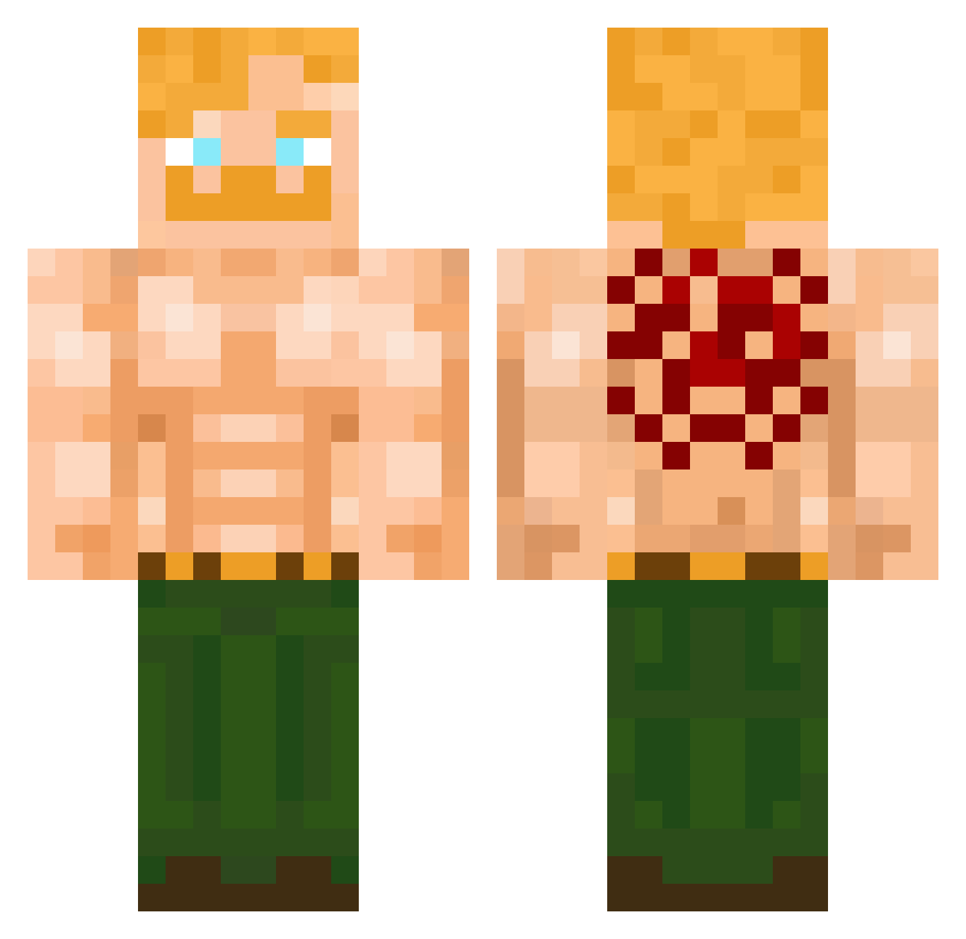 brolyy420 Minecraft skin, front and back view