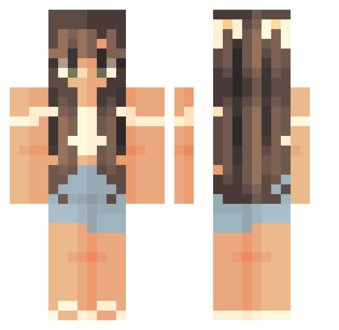 Big_Bray_ Minecraft skin, front and back view