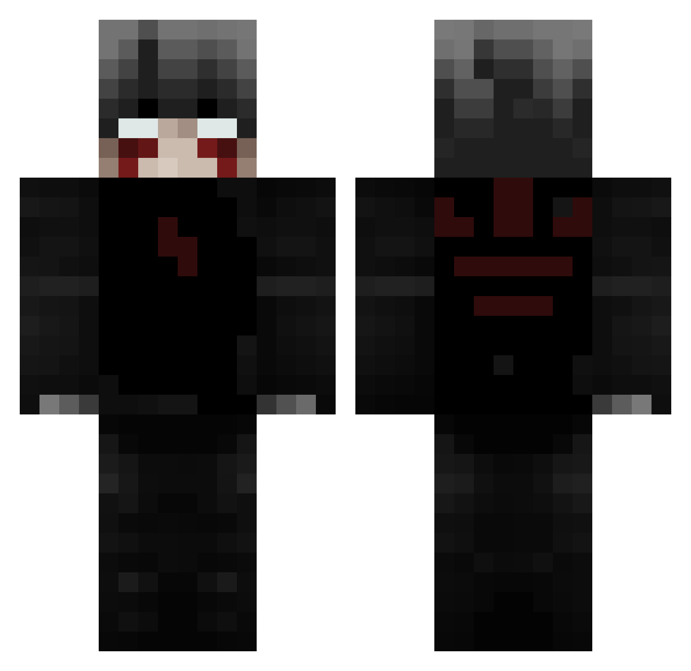 BanshoTenin Minecraft skin, front and back view