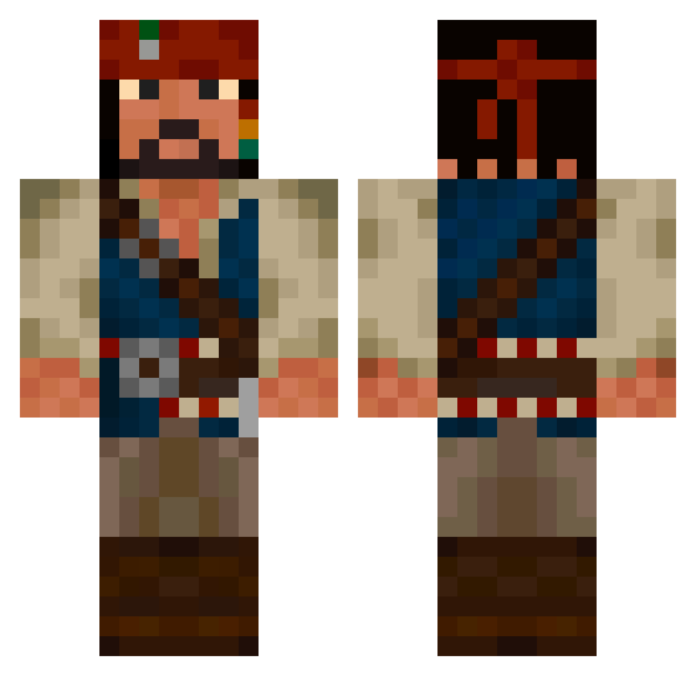 Shew Minecraft skin, front and back view