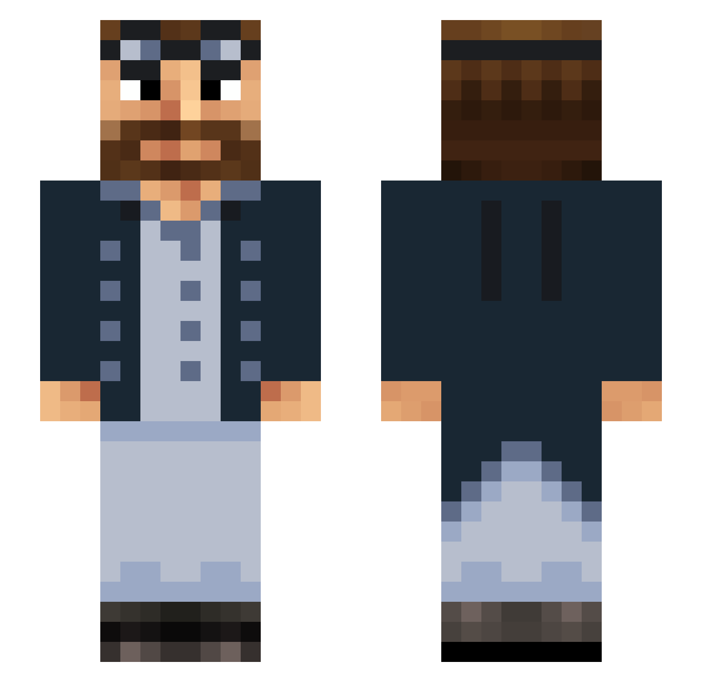 SakuraMiata Minecraft skin, front and back view