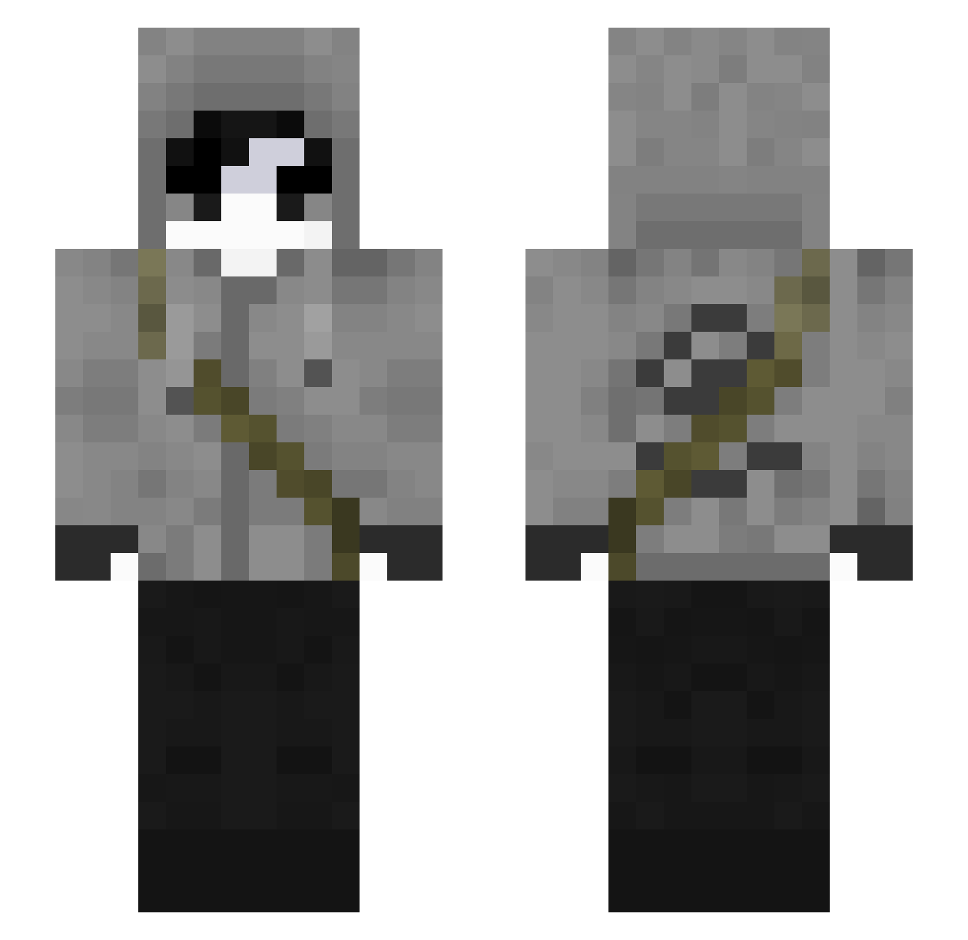Alexandeft Minecraft skin, front and back view