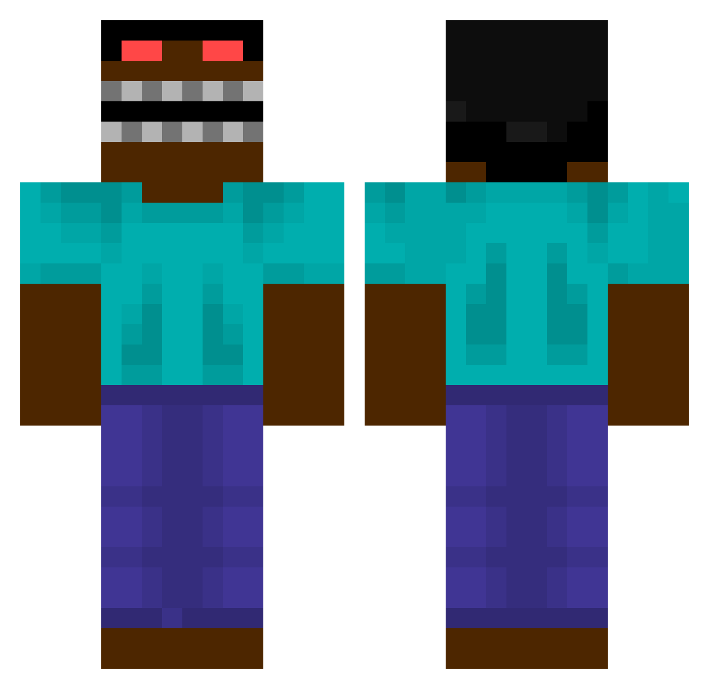 quan86 Minecraft skin, front and back view