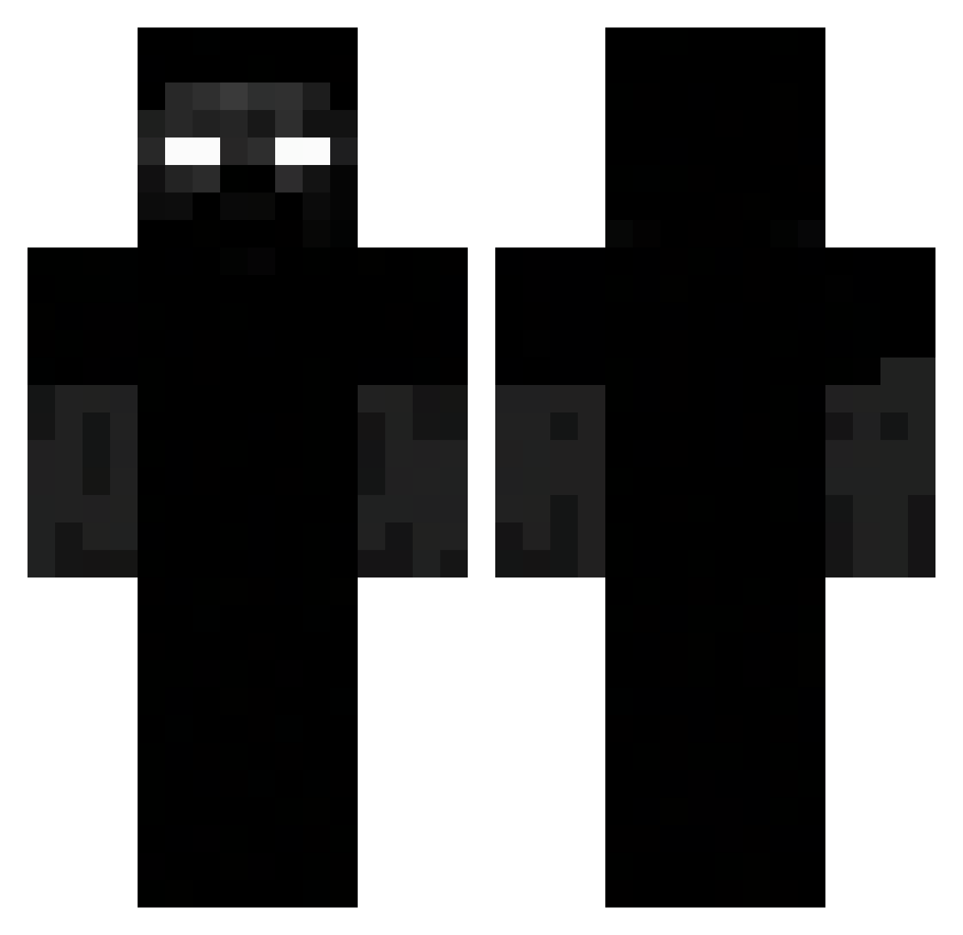 NotVergil Minecraft skin, front and back view