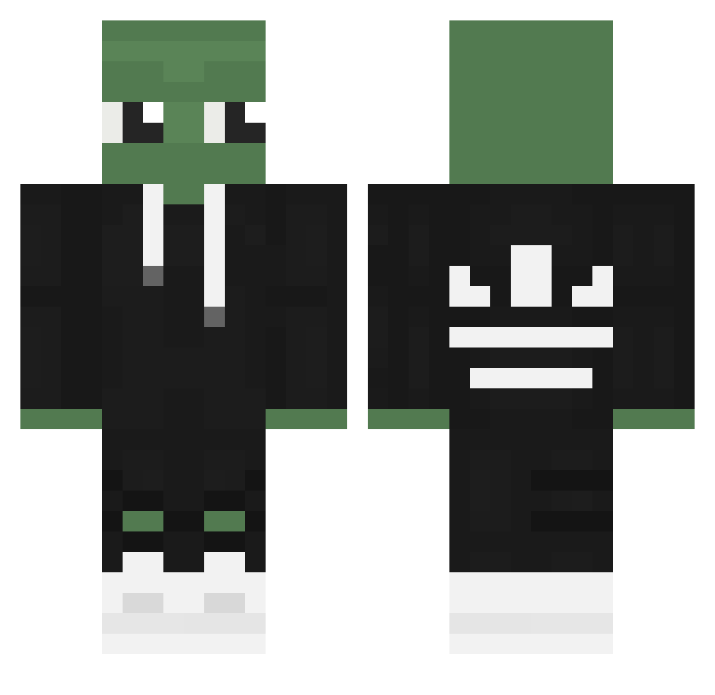 antonekelomelo Minecraft skin, front and back view
