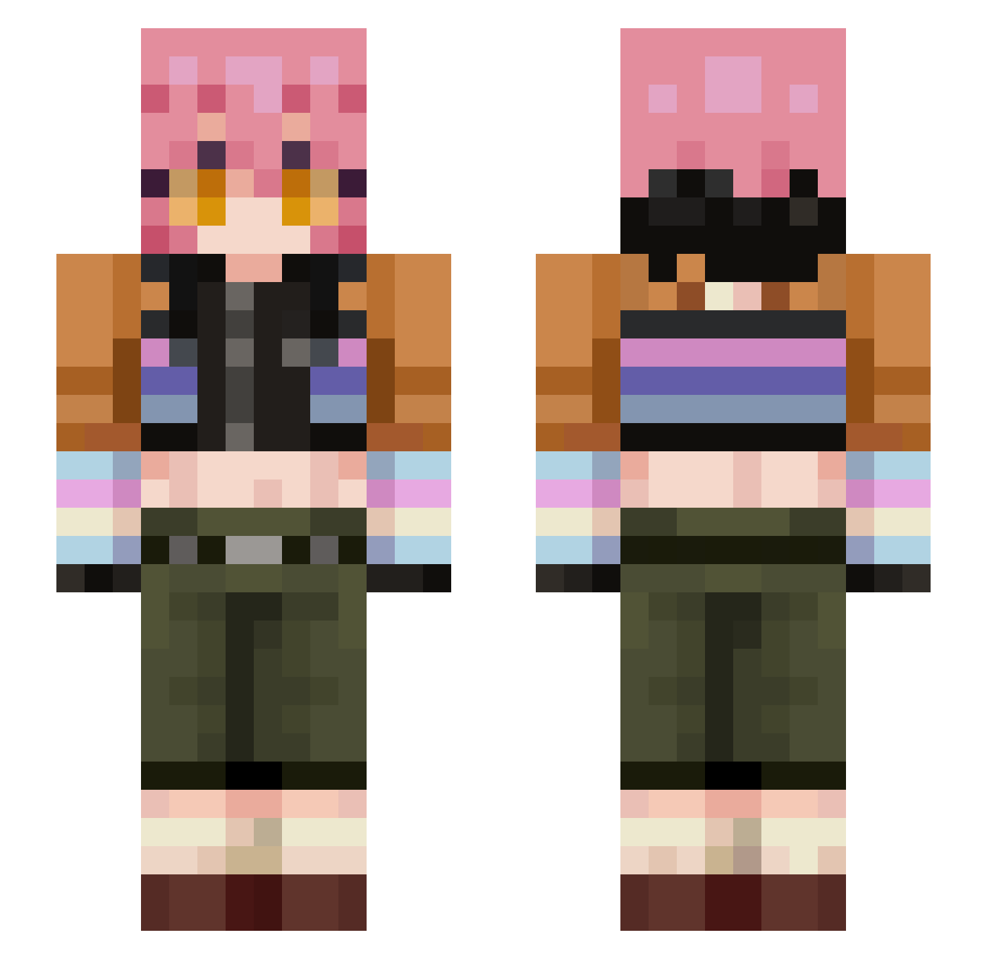 Dosg06 Minecraft skin, front and back view