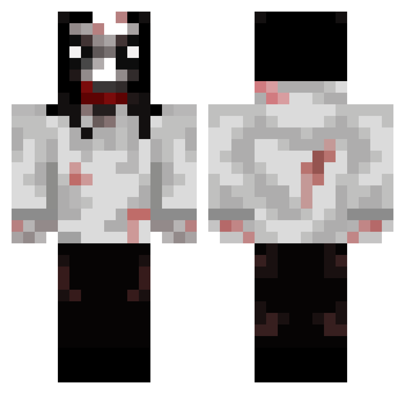 Tigerek000 Minecraft skin, front and back view