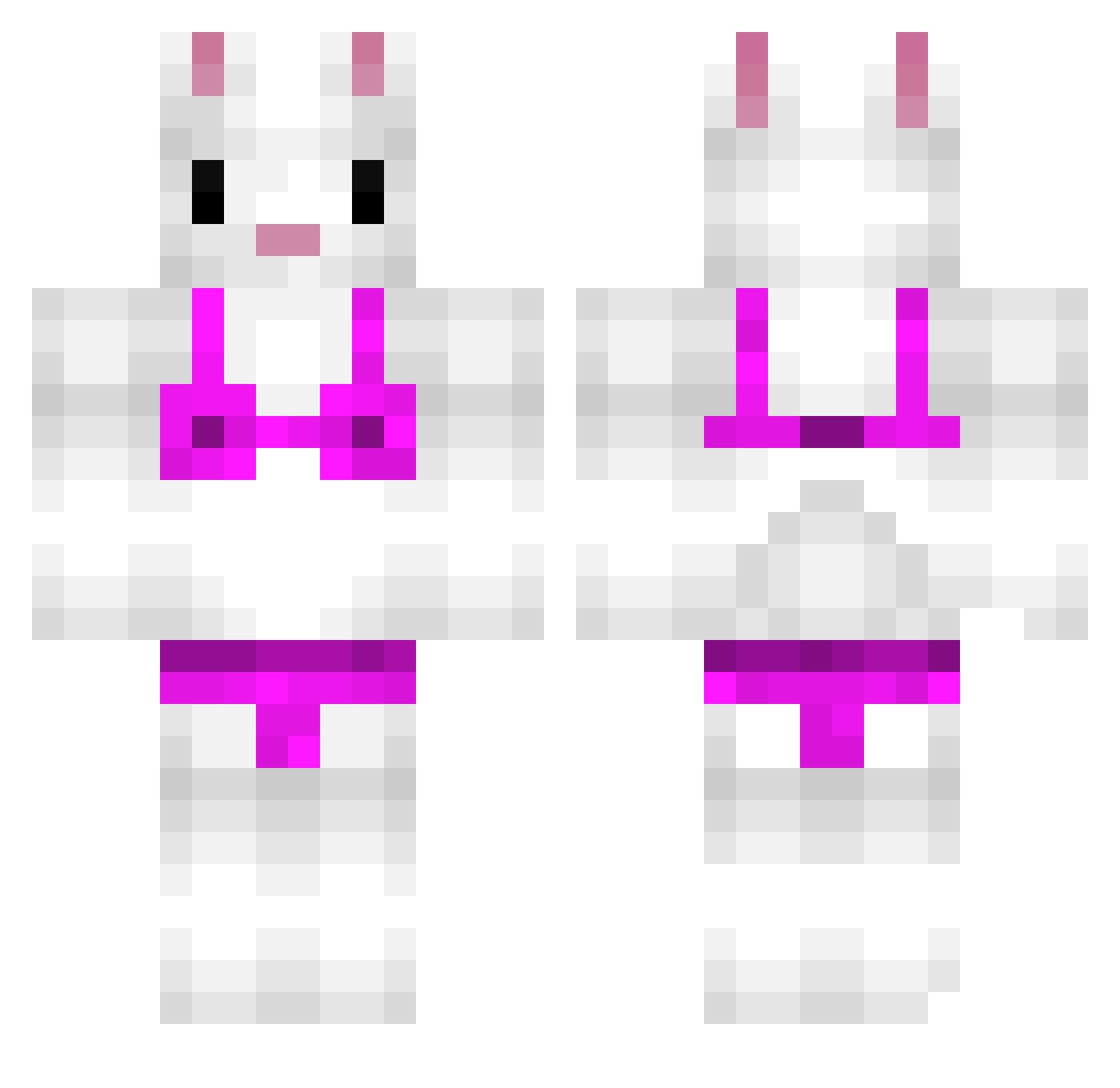 Num_Seiii Minecraft skin, front and back view