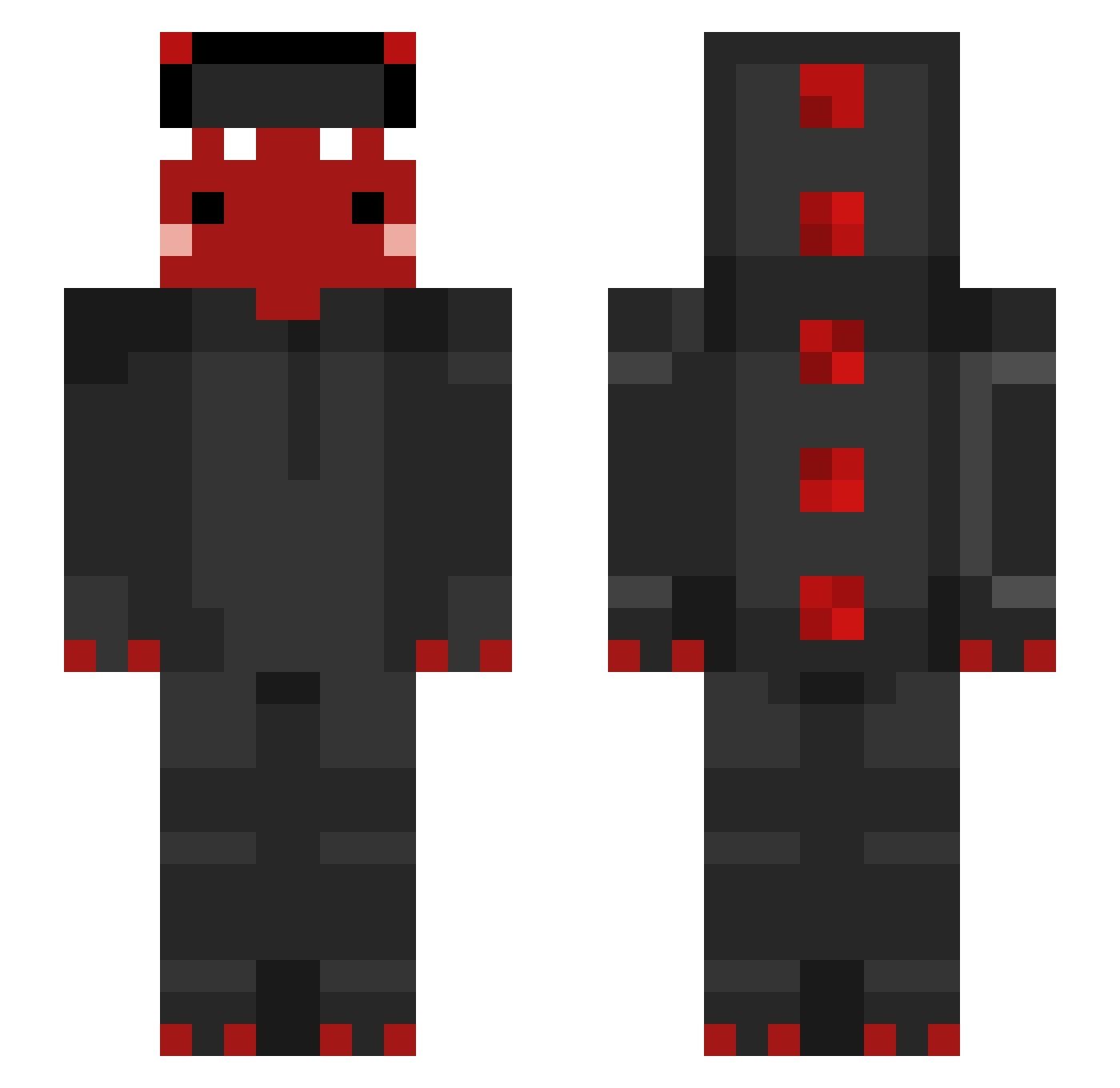 Tylerzz Minecraft skin, front and back view