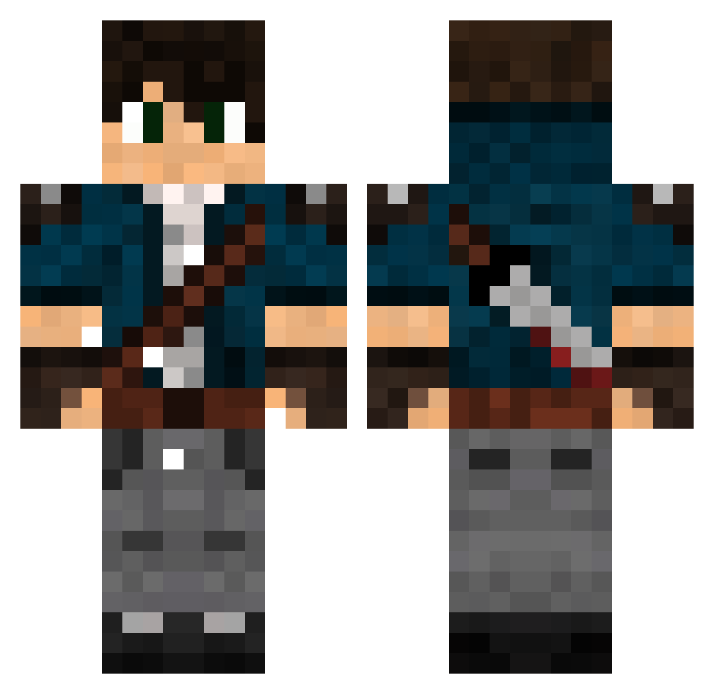 MrStammzimmer Minecraft skin, front and back view