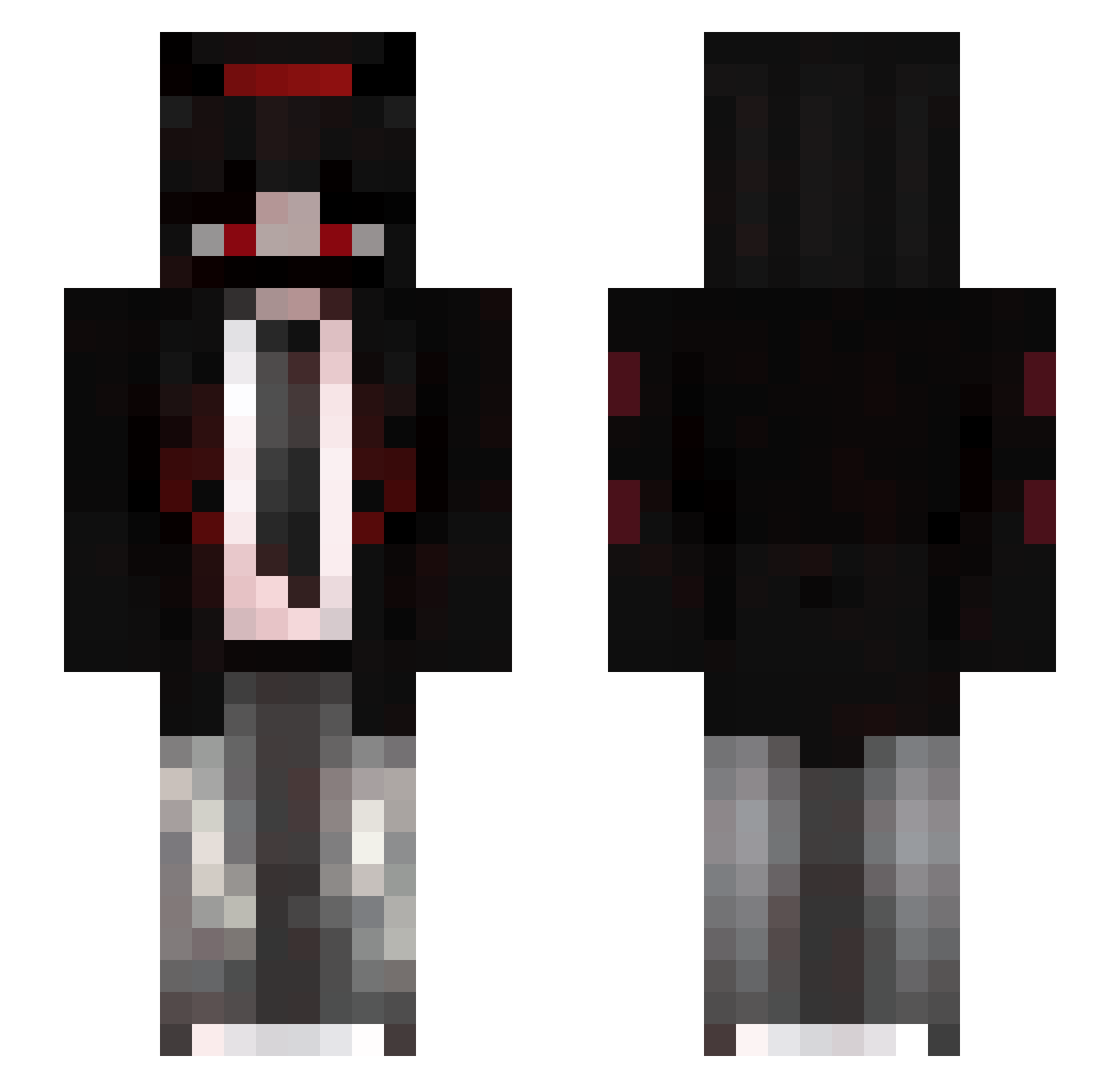Crystali1111 Minecraft skin, front and back view