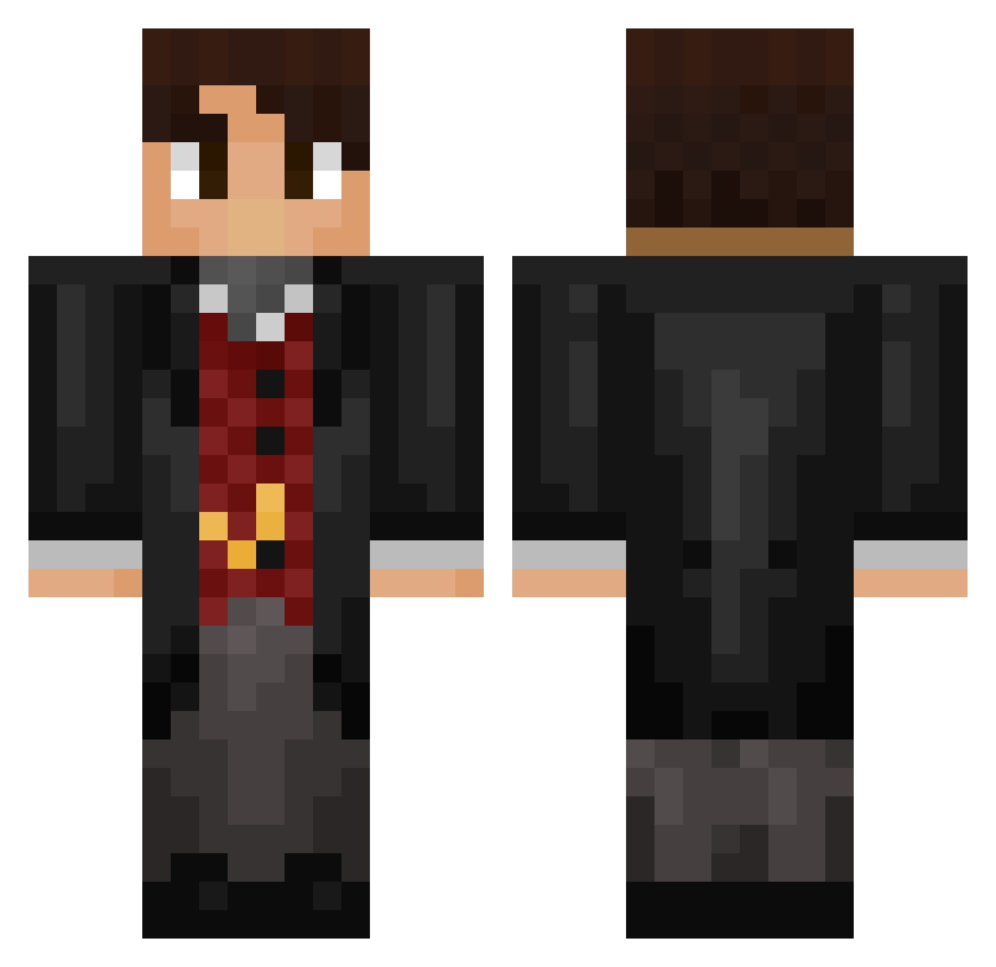 ragtimes Minecraft skin, front and back view