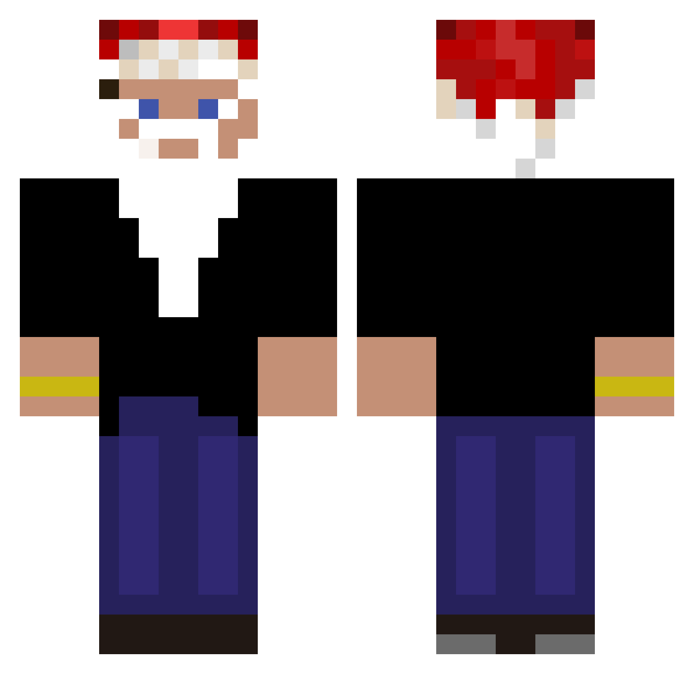 TheKillerFake Minecraft skin, front and back view