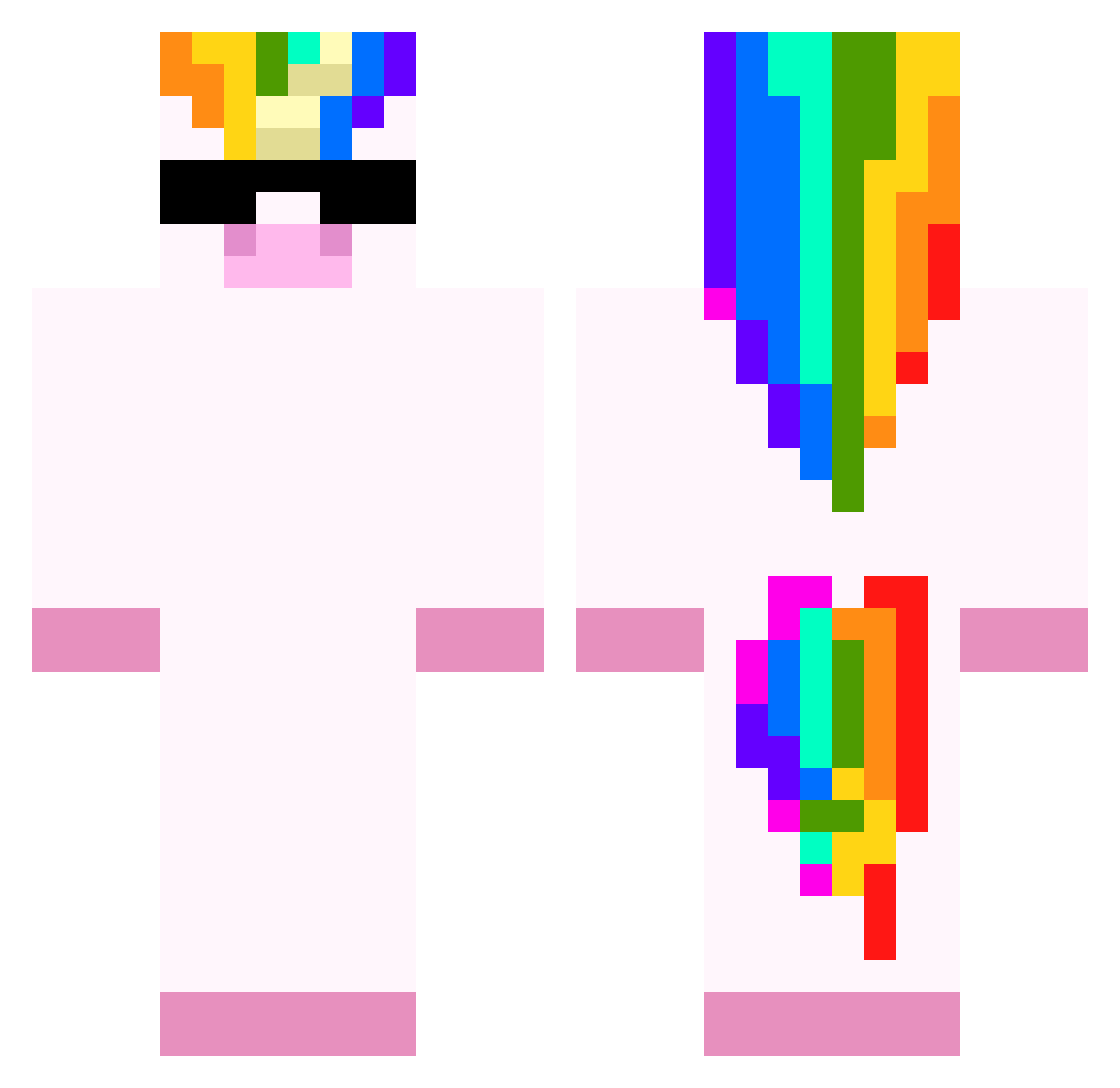 __TheBananaMan__ Minecraft skin, front and back view