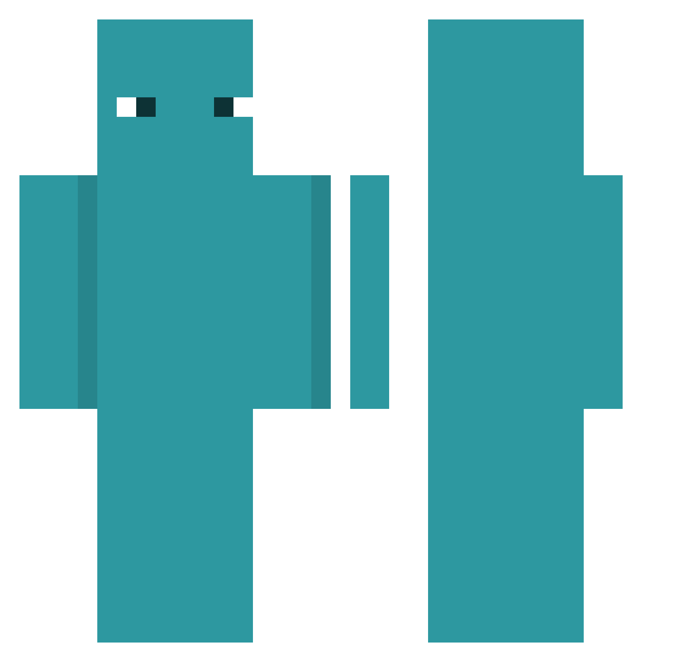 Robbing Minecraft skin, front and back view