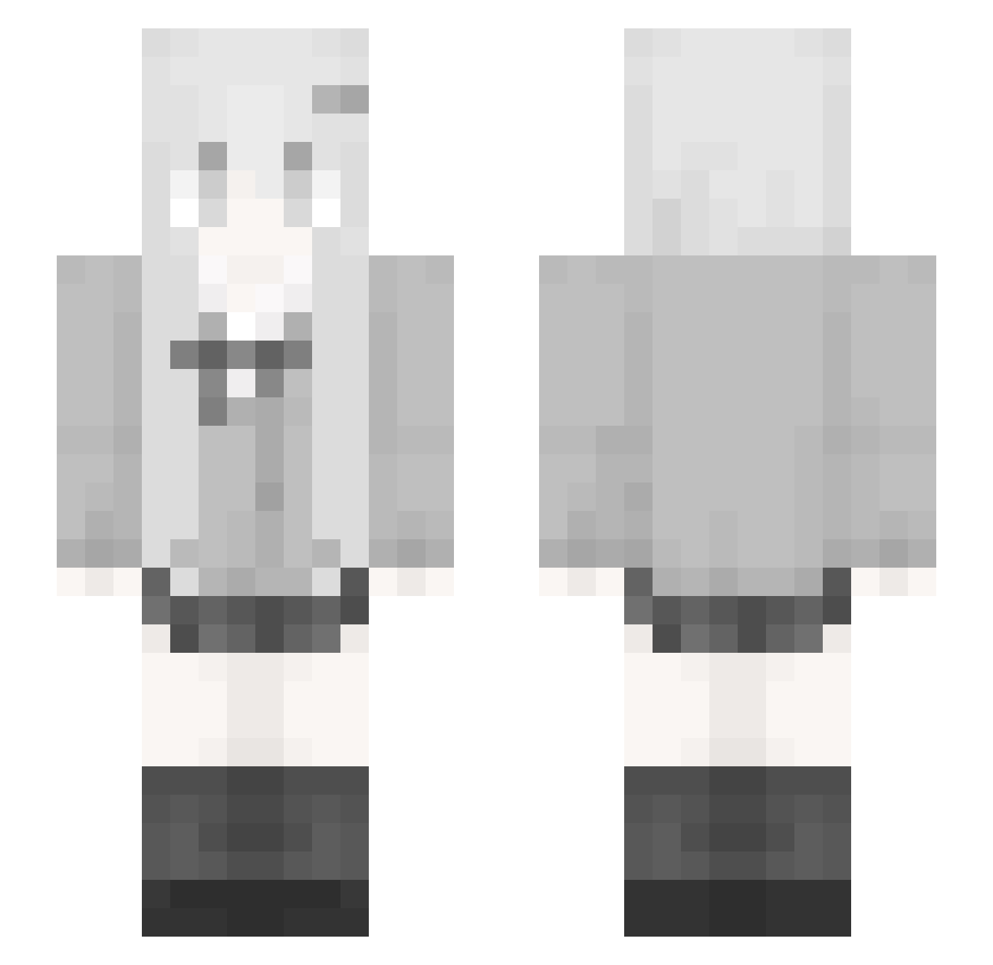 300ping Minecraft skin, front and back view