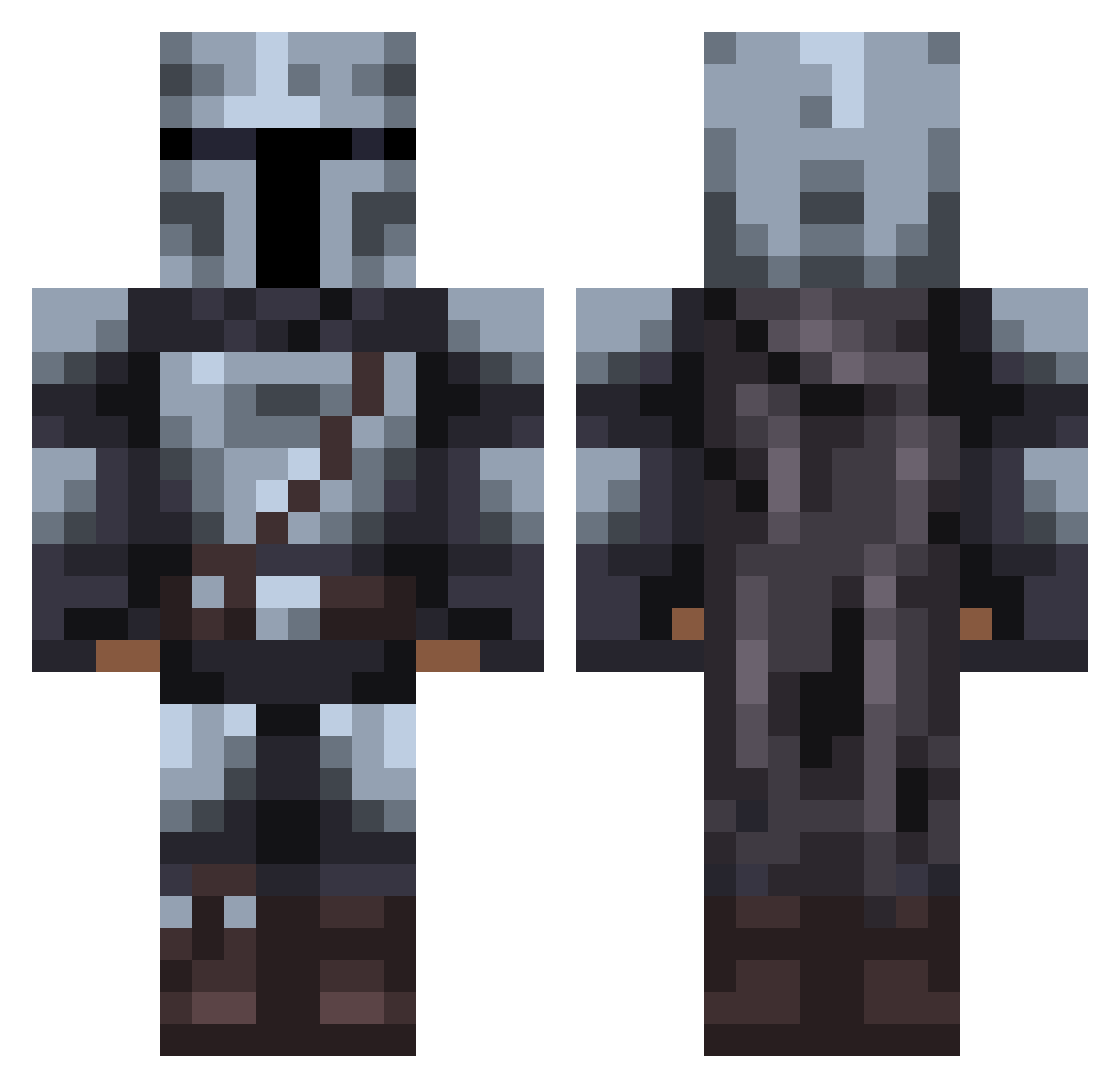 Jerf98 Minecraft skin, front and back view