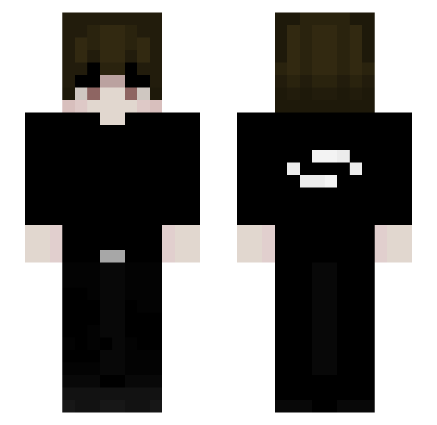 Yukaedo Minecraft skin, front and back view