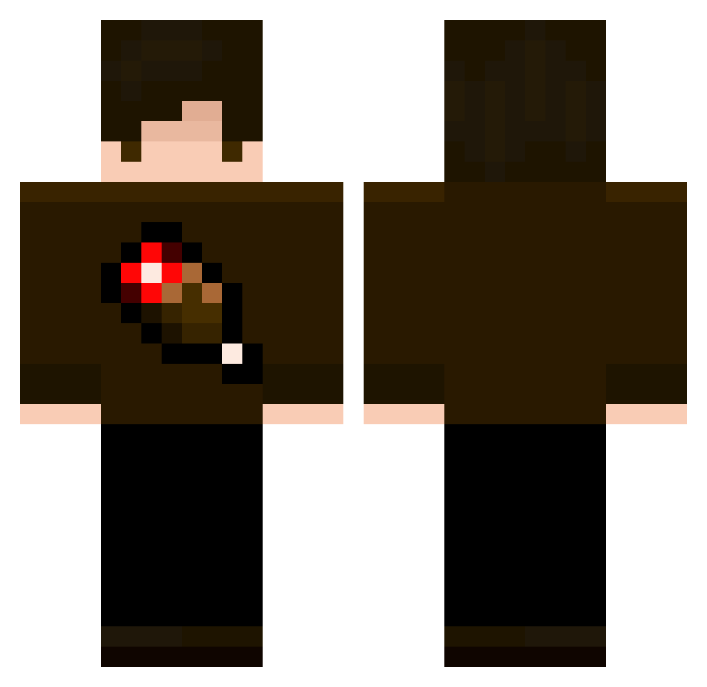 ByiByi Minecraft skin, front and back view