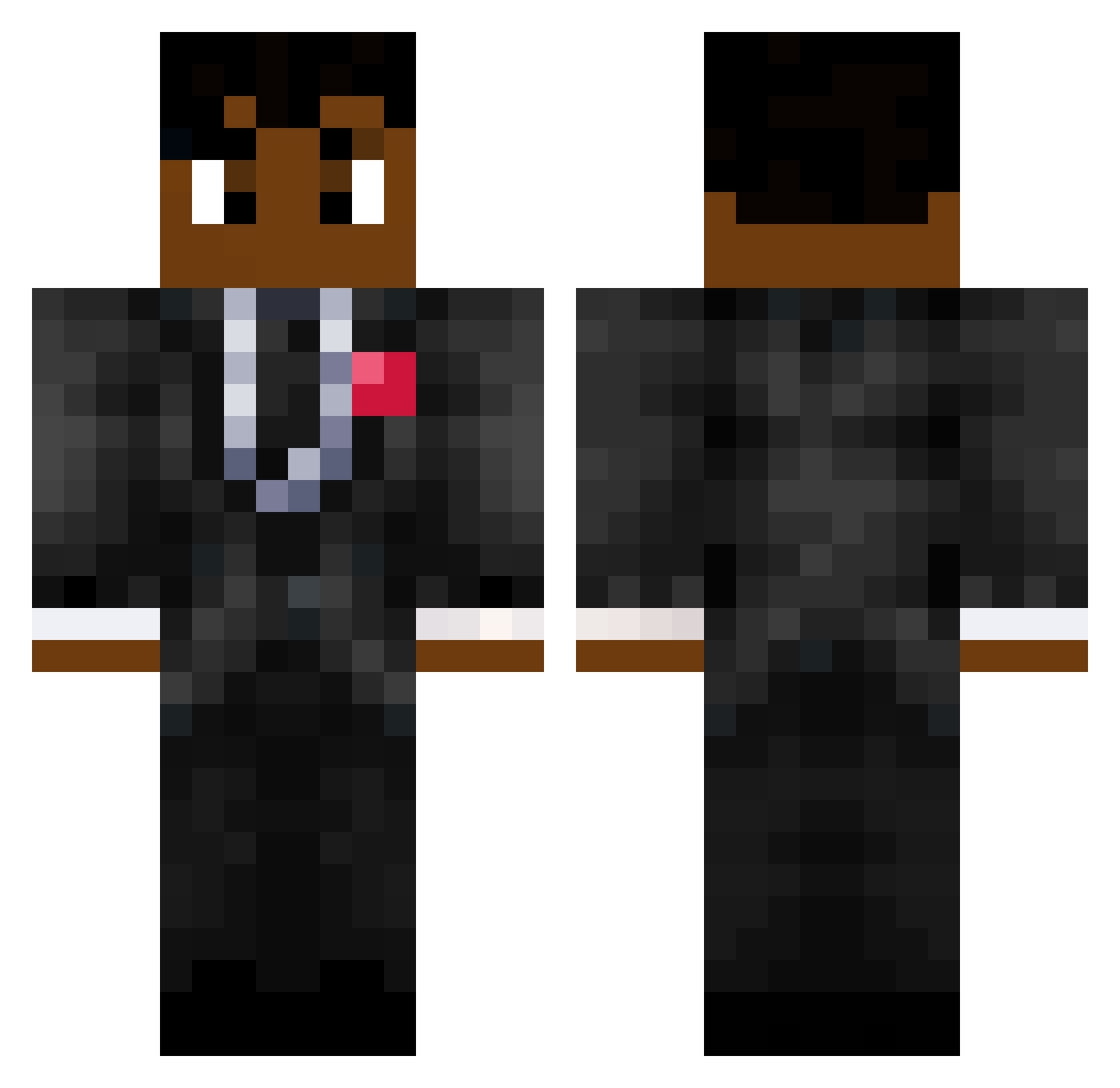 TanjiroKamadolol Minecraft skin, front and back view
