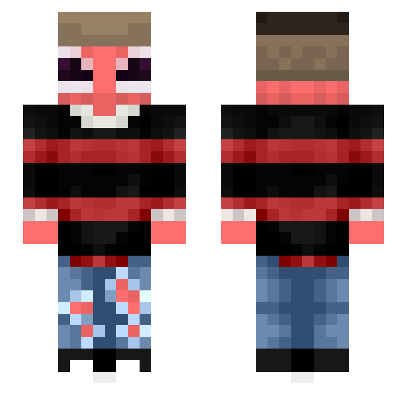 Rocky_52 Minecraft skin, front and back view