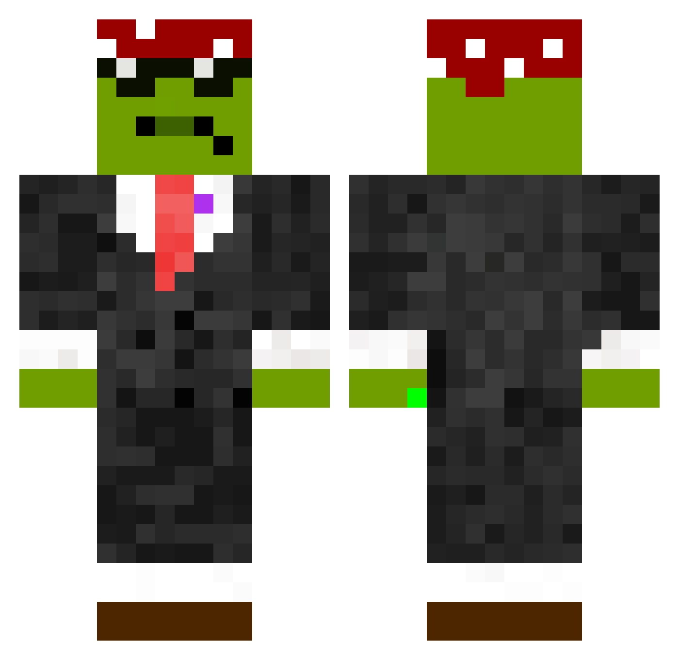 redshark03 Minecraft skin, front and back view