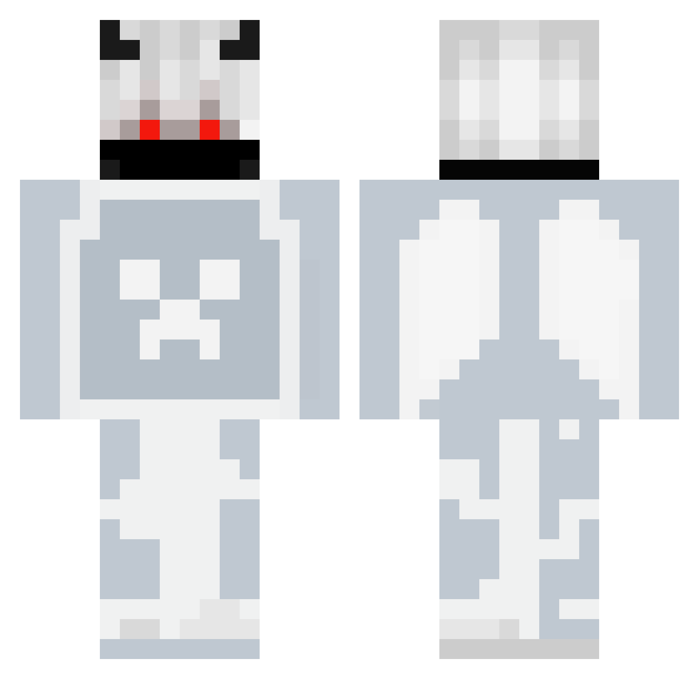 StepG0D Minecraft skin, front and back view