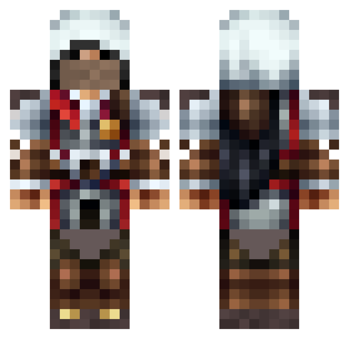 Tollefsen Minecraft skin, front and back view