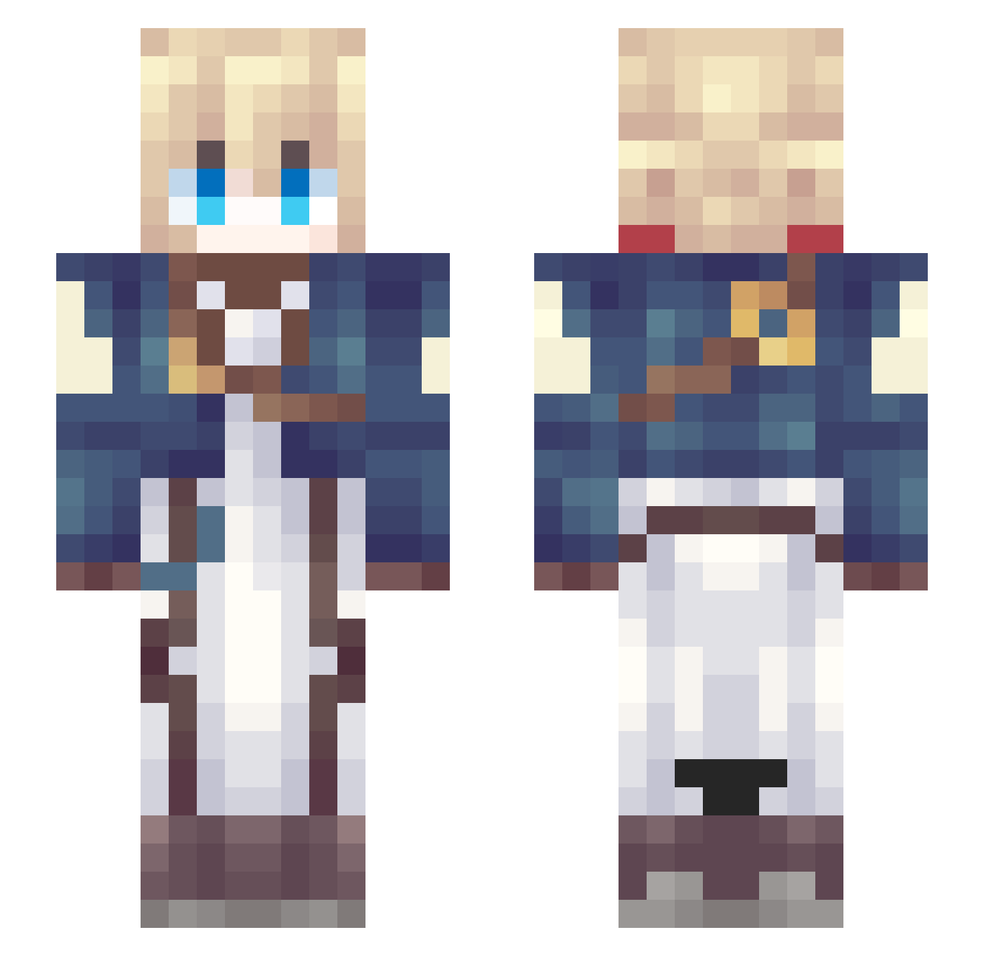 twitchsniperhack Minecraft skin, front and back view